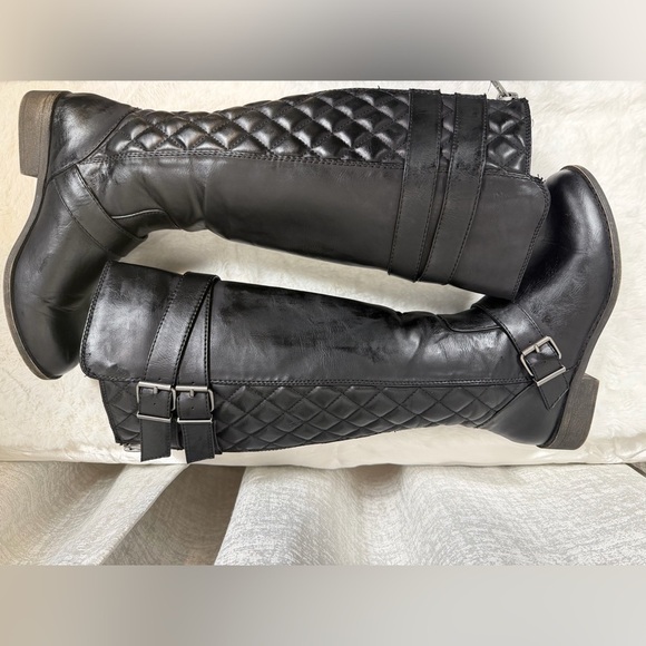 Madden Girl “Calinda” Quilted Knee-High Riding Boots – Black, Size 7.5 - Picture 6 of 9